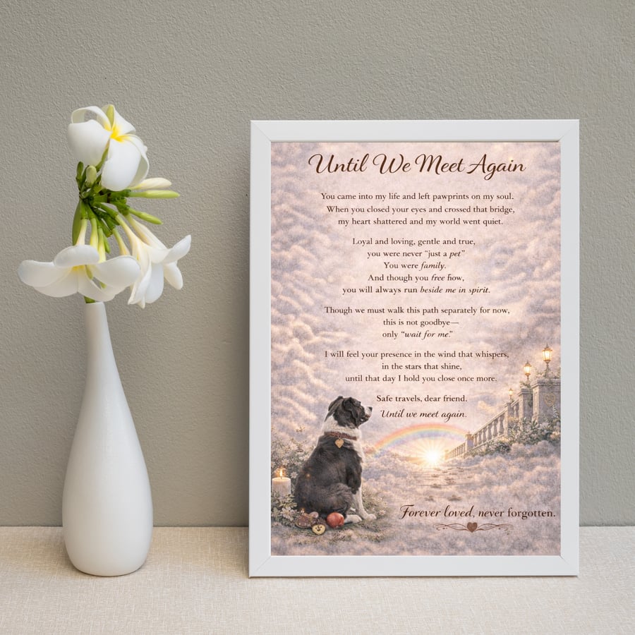 Until We Meet Again” – A4 Pet Memorial Print