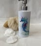 Seahorse Watercolour Design, Liquid Soap Pump Dispenser, by Wildlife Artist Sand - Image 3