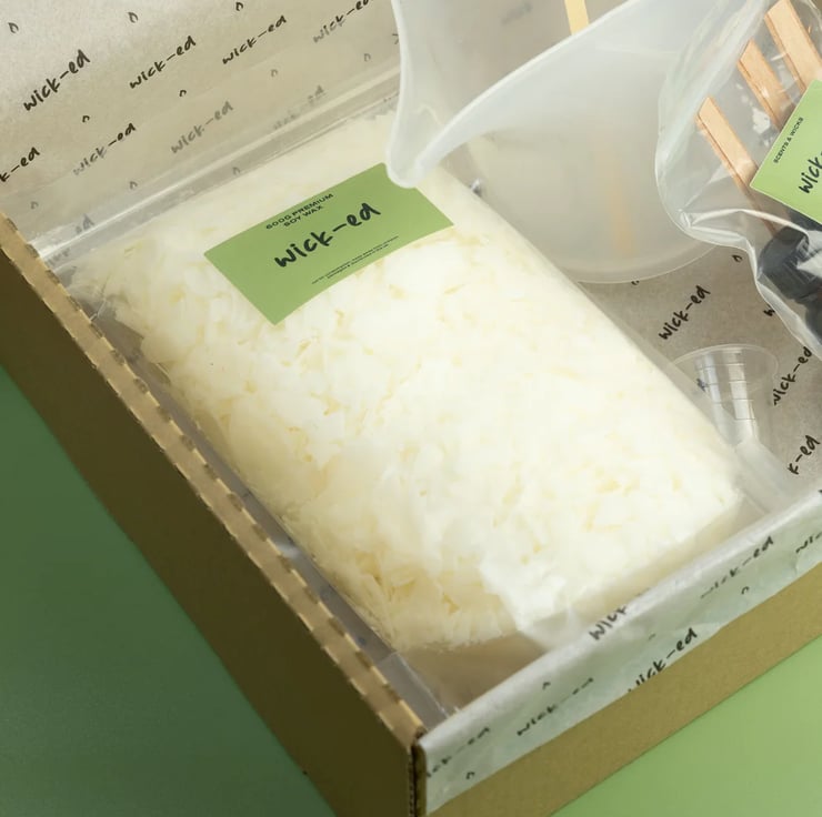 600g Soy Wax Candle Refill Kit (3 x 270ml candle) Folksy