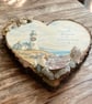 Handcrafted Coastal Christmas Wooden Heart Hanging Plaque - Image 2