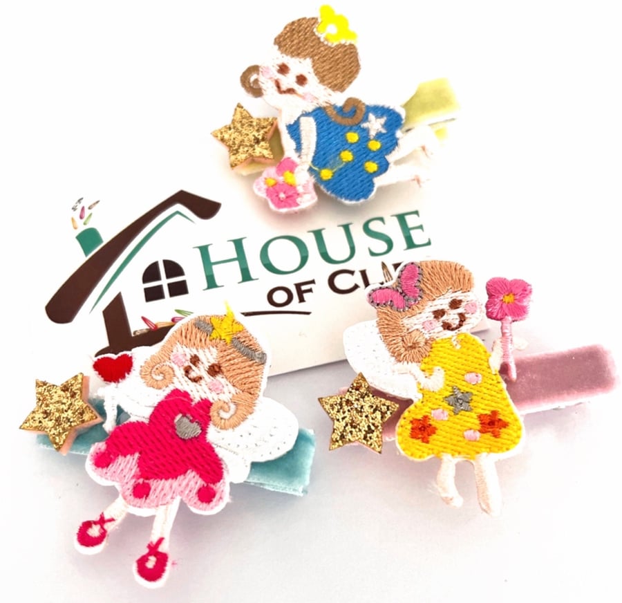 The Sugar Plum Fairies Gift Set x3 - Fairy Hair Clips- Baby Hair Clips - Girls C