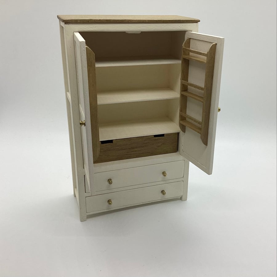 Dolls house kitchen larder cupboard handmade 1:12 scale