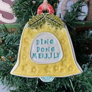 Ceramic Bell Christmas decoration