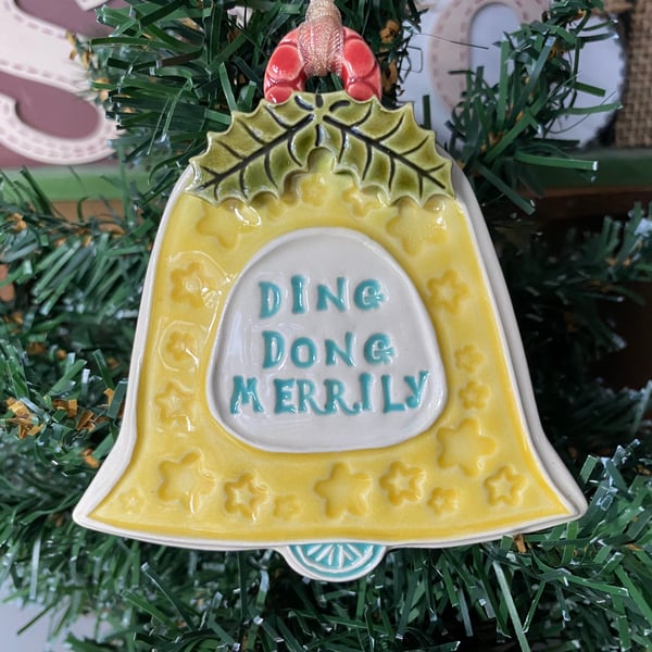 Ceramic Bell Christmas decoration