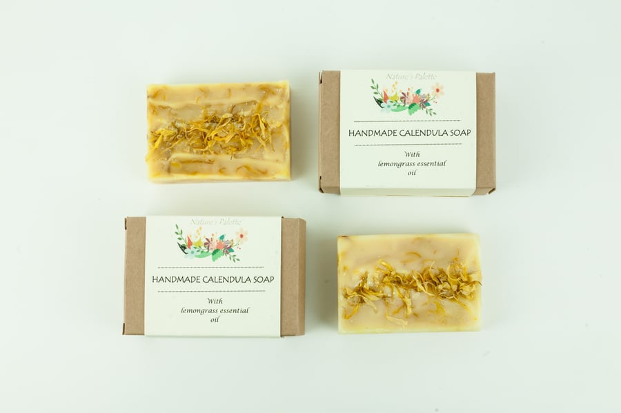 Calendula soap with lemongrass essential oil