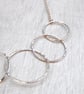 Hammered Five Circle Necklace - Image 3
