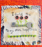 Hand embroidered happiness affirmation statement  - Image 2