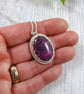 Sterling Silver & Purple Jasper Necklace  - Image 3