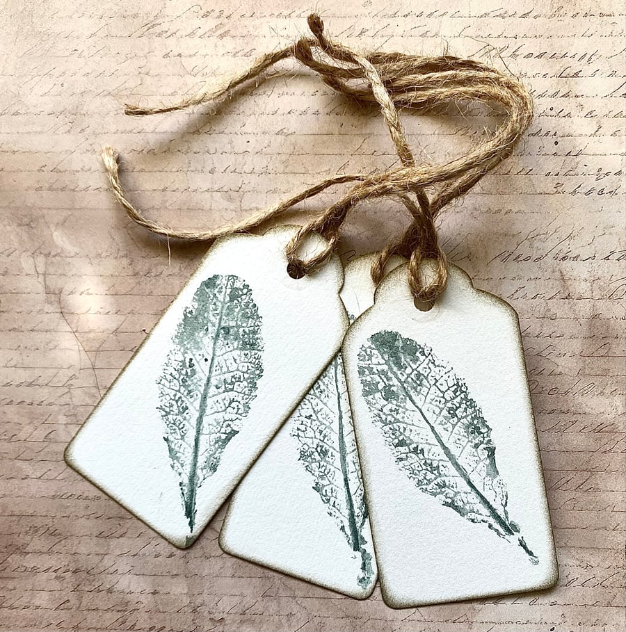 Primrose leaf gift tags (set of 3) 