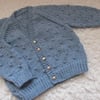 18" Boys Knots Patterned Cardigan