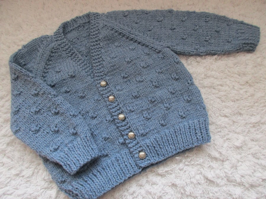 18" Boys Knots Patterned Cardigan