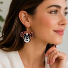Handmade Seed Bead Dog Earrings Miyuki Earrings