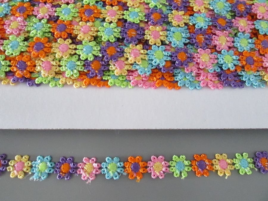 Multicolour Daisy Venise Guipure Lace sold by the metre