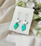 Emerald Willow Dangle Acrylic Earrings - Image 4