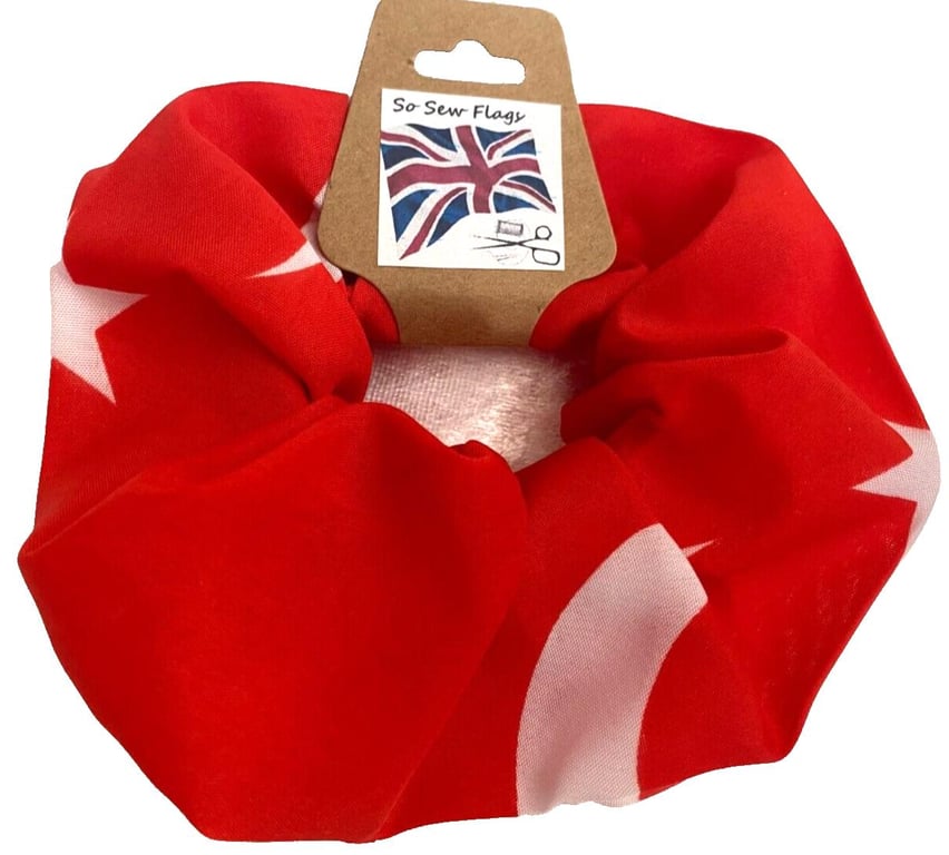 Turkey Turkish Flag Hair Scrunchie Scrunchies Accessory Band Elastic