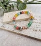 Glass bead charm bracelet