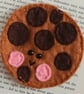 'Choc chip cookie' bookmark hand sewn in wool blend felt - Image 3
