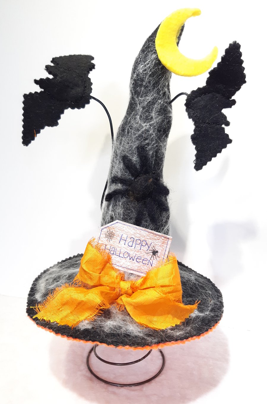 SOLD  Halloween Spider Witch Hat Bed Spring