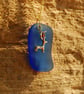 Beach glass pendant with deer charm  - Image 2