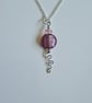 925 Silver & Pink Glass Beaded Necklace Pendant Gift Jewellery Jewelry Jewelery - Image 10