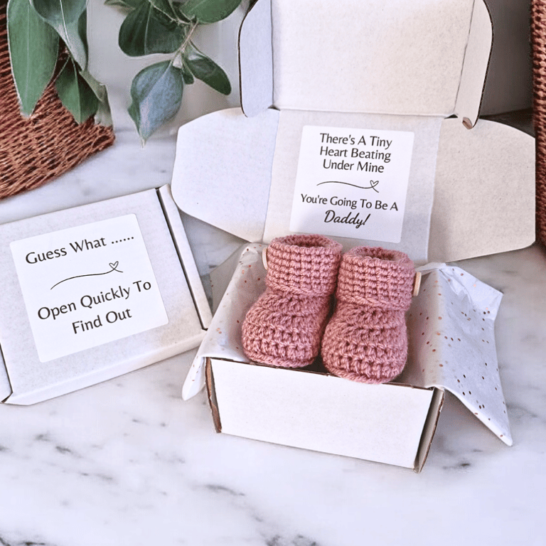 Pregnancy Announcement Gift Box – Surprise Baby Reveal Gift for Daddy to Be