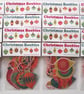 Fabric Christmas Baubles - pack of 5 - Image 9
