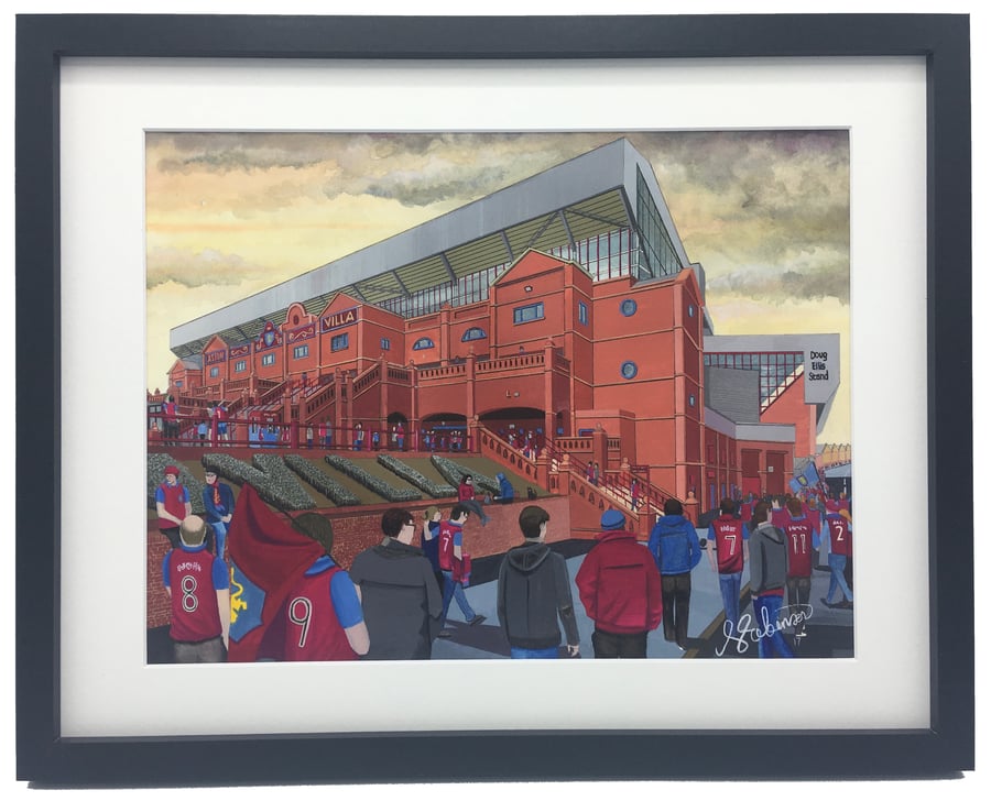 Aston Villa F.C, Villa Park. Framed, Football Memorabilia Art Print