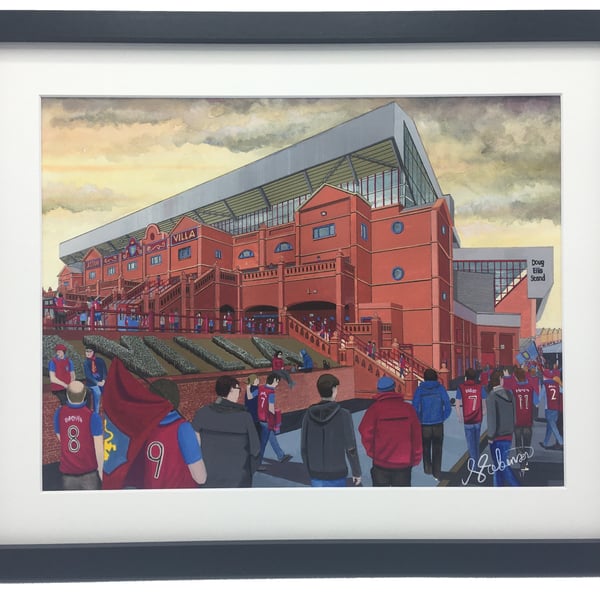 Aston Villa F.C, Villa Park. Framed, Football Memorabilia Art Print