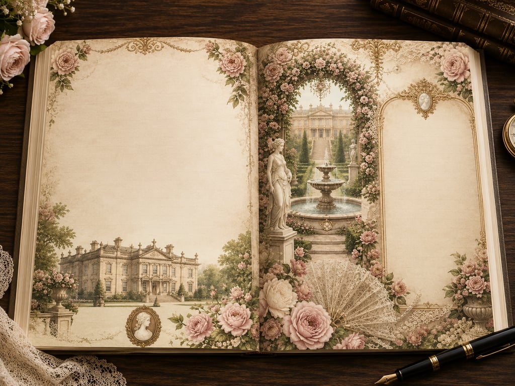 Regency Era Journal, 120 Full-Colour Pages, Romantic Historical Art (A5),