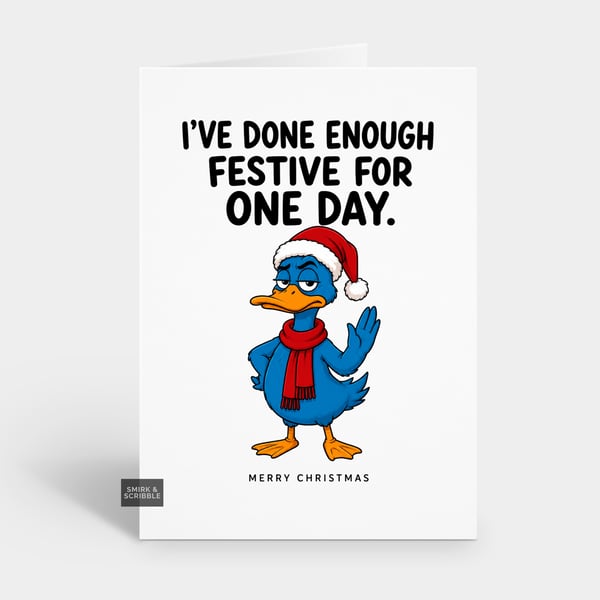 Funny Christmas Card - Done Enough Festive