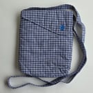 Perfectly Imperfect blue check crossbody bag