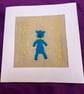 Teddy bear felted birthday card. - Image 3