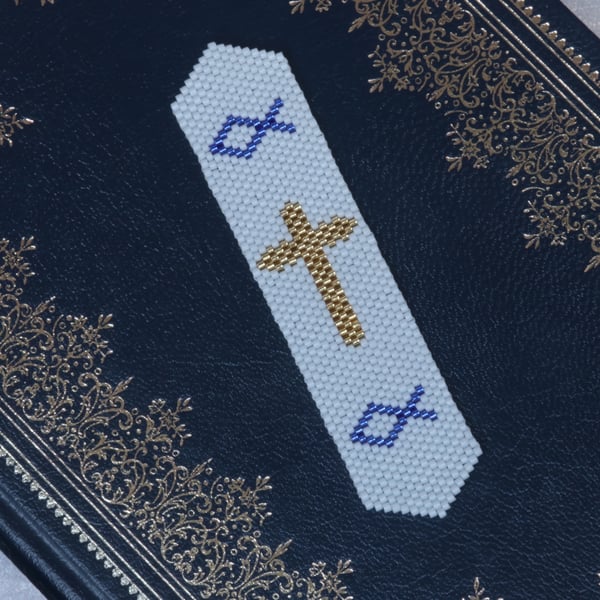 Little Beadwork Bookmark – Christian Symbols 2 