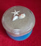 Handmade 'seaside' epoxy resin decorative pot with screw lid. - Image 3