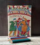 Bayeux Tapestry Handstitched A6 1950s Vintage Fabric Notebook Harold Green Comet - Image 1