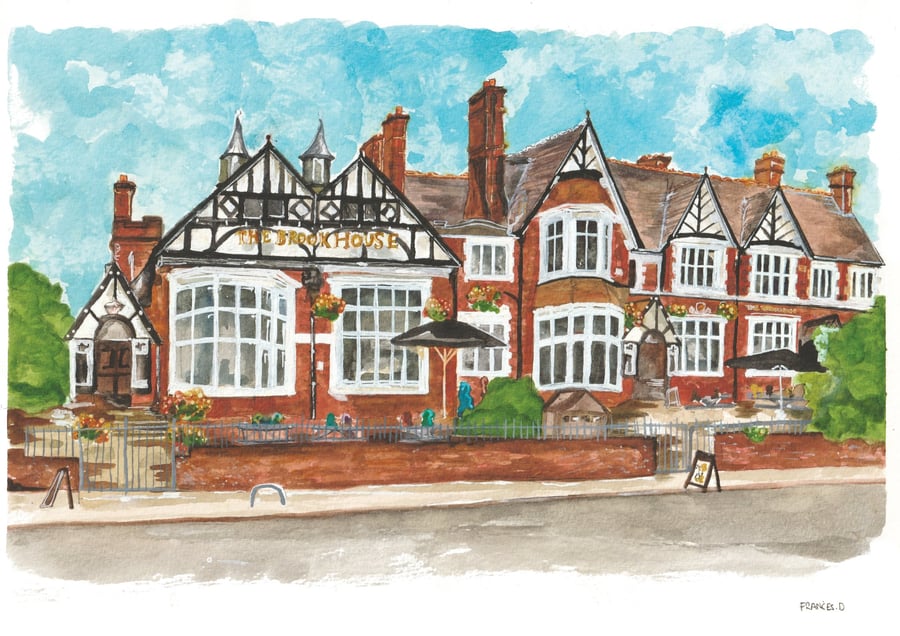 The Brookhouse Smithdown watercolour print