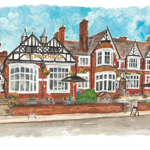 The Brookhouse Smithdown watercolour print