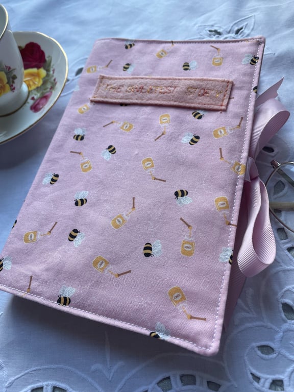 Honey Bee Protective Book Cover Sleeve Notebook Cover Reusable Gift Sweetest 