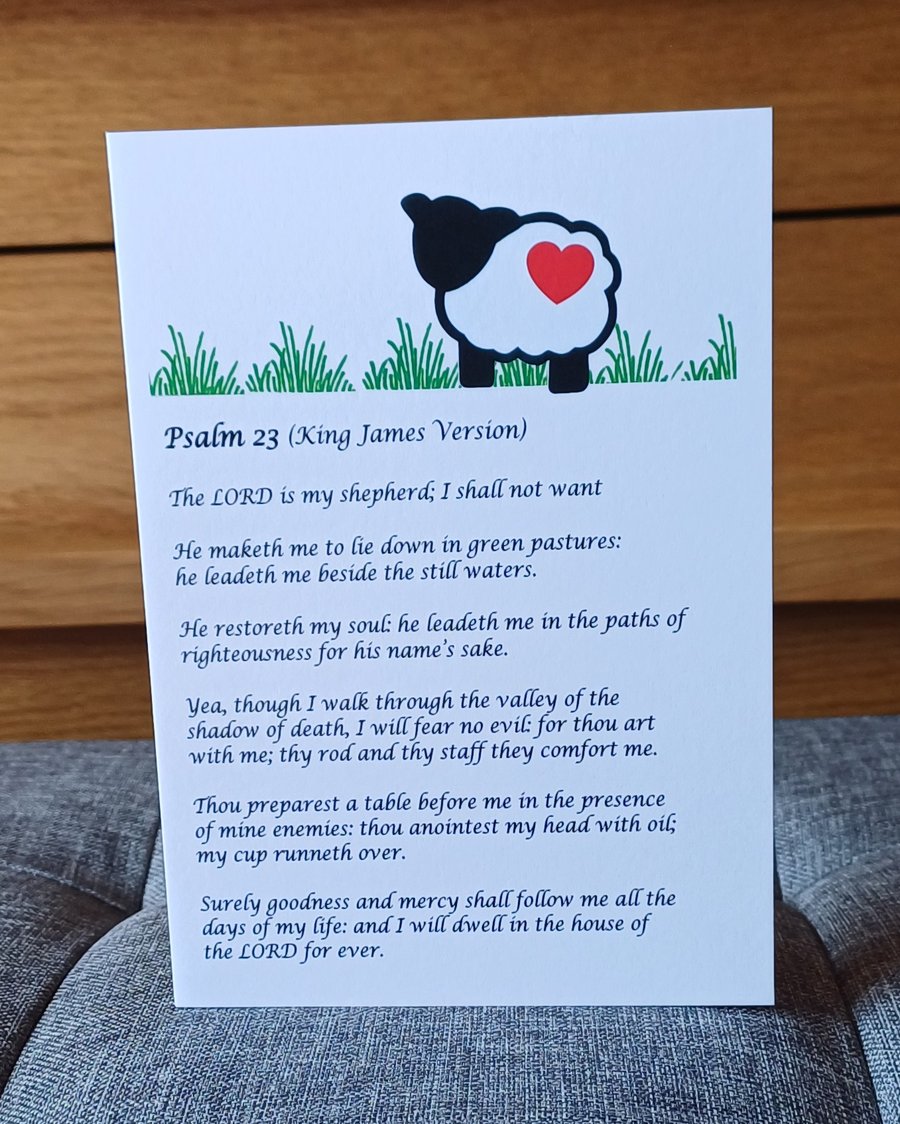 A6 The Lord is my Shepherd Greeting Card