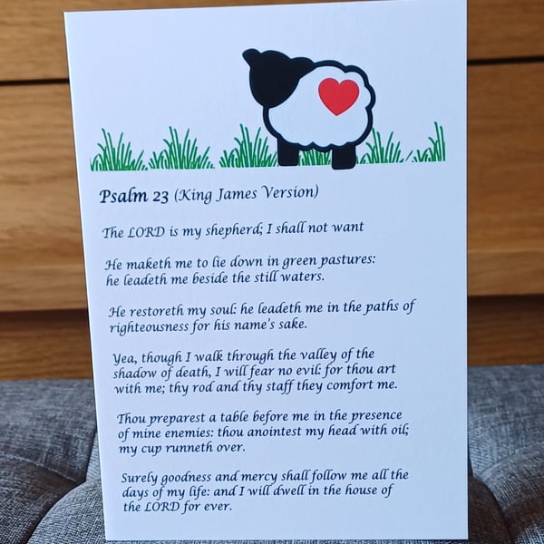 A6 The Lord is my Shepherd Greeting Card