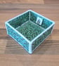 Container for small desk items - green and black fill with geometric motif - Image 1