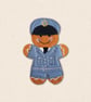 RAF Officer Gingerbread Decoration - Embroidered Air Force Character - Image 1