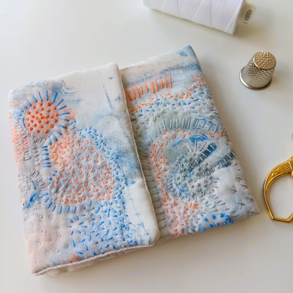 Needle Case - Hand Painted & Hand Stitched