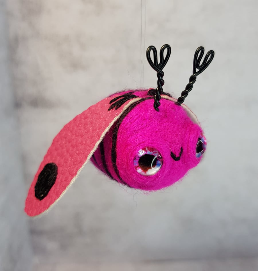 Black and Pink Love Bug