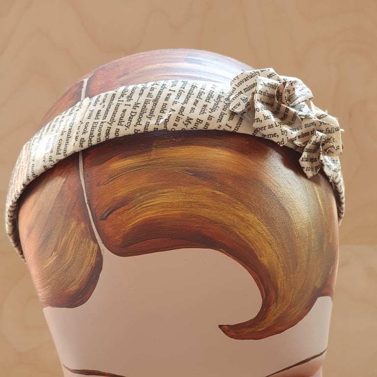 Handmade Secret Garden Paper Headband: Literary Rose Accessory, literary gift