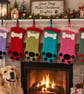 Christmas Crochet Dog Stockings Handmade Festive Pet Stockings