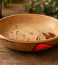 Handturned wooden Pippy Lime with Red Resin Bowl  