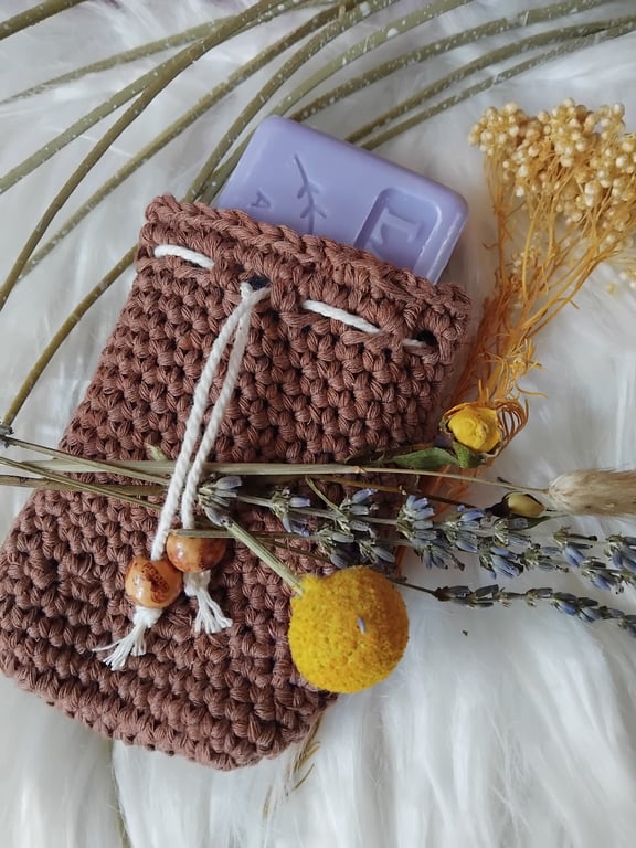 Crochet Soap Saver Cotton Bag