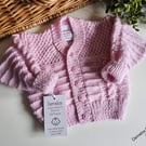 Designer Baby Girl's Hand Knitted Cardigan  3-9 months size