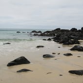 Beach Art Love Cornwall 